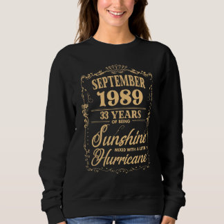 Sweatshirt 33e anniversaire pour elle qui est né Septembre