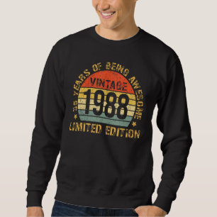 Sweatshirt 35 ans Décorations Hommes 35e Anniversaire 1988