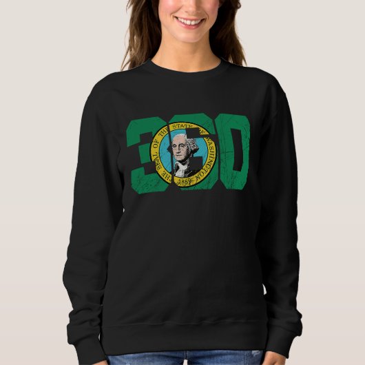 Sweatshirt 360 Area Code Flag of Washington State Seattle Oly (Devant)
