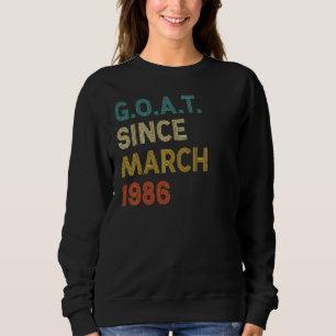 Sweatshirt 36e anniversaire 36 ans chèvre depuis mars 1986