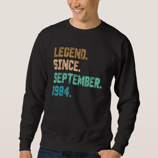 Sweatshirt 38 Ancienne légende depuis septembre 1984 38e nais (Devant)
