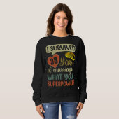 Sweatshirt 38e anniversaire de mariage Couples I Survived 38 (Devant entier)