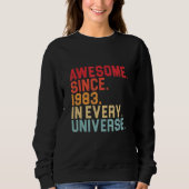 Sweatshirt 39e anniversaire stupéfiant 1983 Dans chaque unive (Devant)