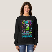 Sweatshirt 3 ans 3e anniversaire garçons filles science thème (Devant entier)
