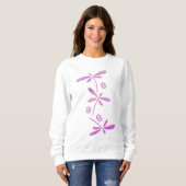 Sweatshirt 3 dragonflies Abstrait Wearable Art (Devant entier)