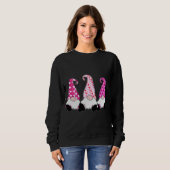 Sweatshirt 3 Gnomes roses de Saint-Valentin Cute Elfes Coeurs (Devant entier)