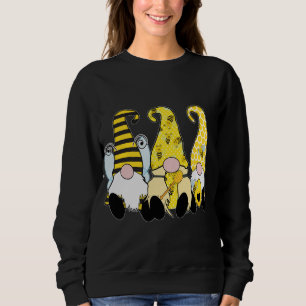 Sweatshirt 3 mignons Abeilles Gnomes Miel Jaune Abeilles Casq