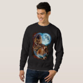 Sweatshirt 3 Moon Mouse  Murine Rodent Rat Animal (Devant entier)