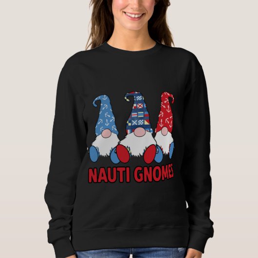 Sweatshirt 3 Nautique Nauti Gnomes Ancres voile Fl (Devant)
