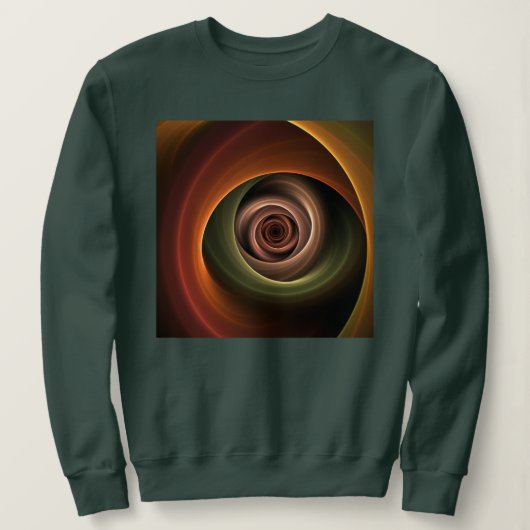 Sweatshirt 3D Spirale Abstraite couleurs chaudes Art fractal (Design devant)