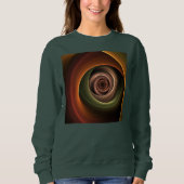 Sweatshirt 3D Spirale Abstraite couleurs chaudes Art fractal (Devant)