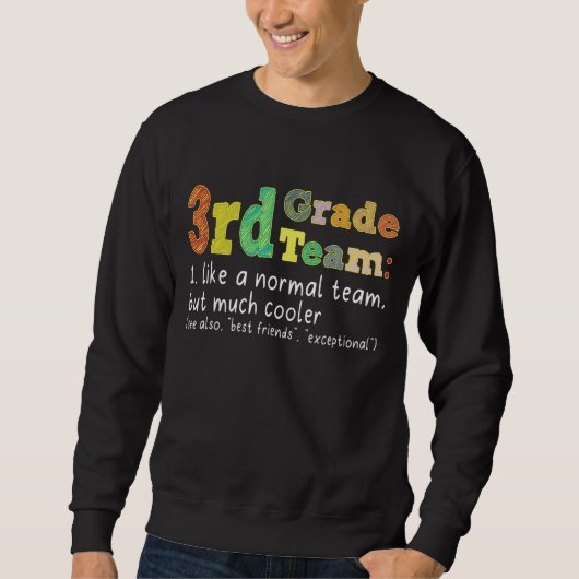Sweatshirt 3e classe Définition Filles Garçons Équipe enseign (Devant)