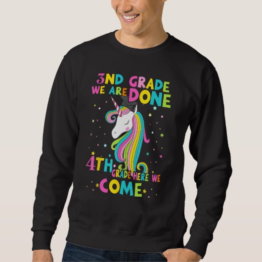Sweatshirt 3RD GRADE Graduation Magical Unicorn 4TH GRADE Her (Devant)