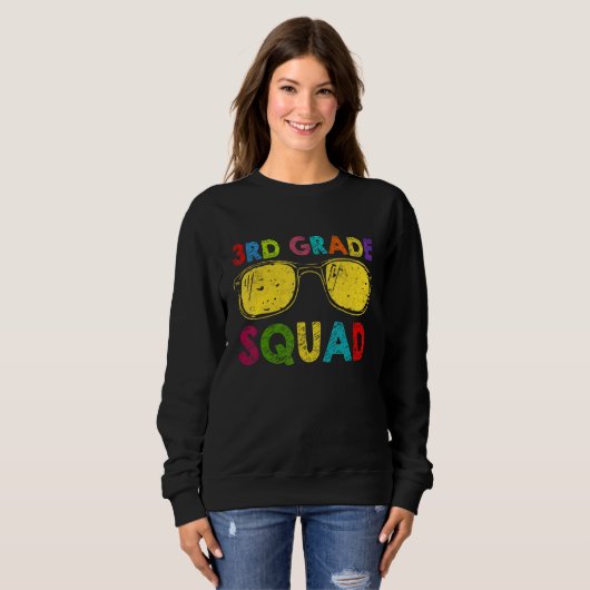 Sweatshirt 3rd Grade Squad Back To School Third Grade Teacher (Devant entier)