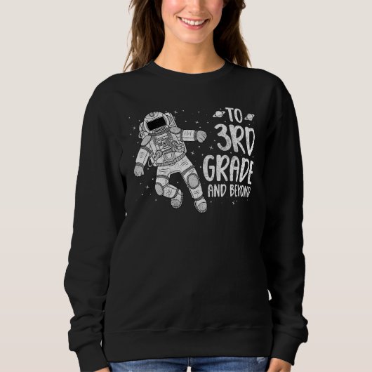 Sweatshirt 3rd Grader Back To School Spaceman Space Science (Devant)