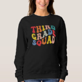 Sweatshirt 3rd Third Grade Squad Teacher Back To School Retro (Devant)