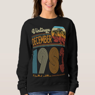 Sweatshirt 40 Anniversaire Vintage Décembre 1983 Femmes