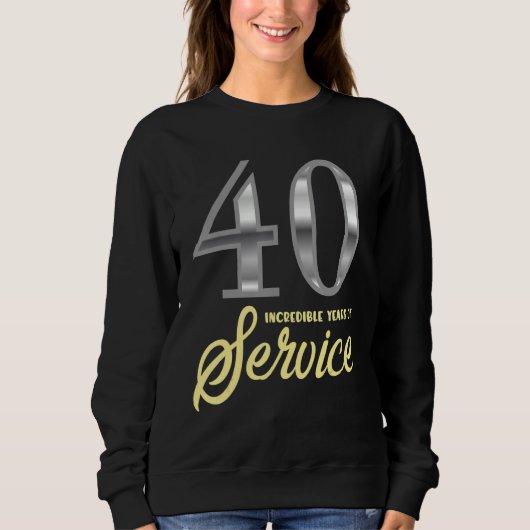 Sweatshirt 40 Ans De Service 40E Anniversaire De L'Employé Av (Devant)