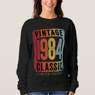 Sweatshirt 40 ans Vintage 1984 40e anniversaire Décoration