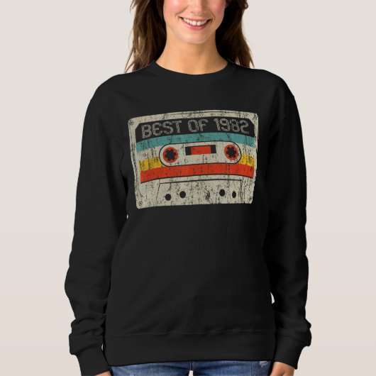 Sweatshirt 40e Anniversaire Meilleur De 1982 Bande De Cassett (Devant)