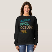Sweatshirt 41 Years Old Legend Since October 1981 41st Birth (Devant entier)
