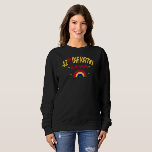 Sweatshirt 42e division d'infanterie Femmes arc-en-ciel (Devant entier)