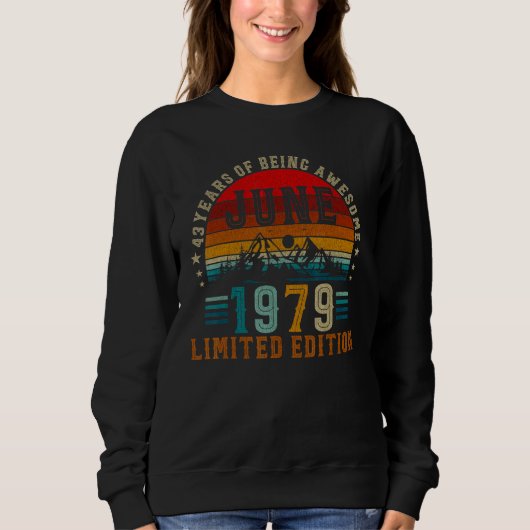 Sweatshirt 43 Ans Juin 1979 43e Anniversaire (Devant)