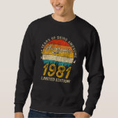 Sweatshirt 44 Ans 1981 Retro Awesome 44e anniversaire Cadeau (Devant)