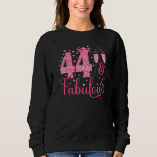 Sweatshirt 44 & Fabuleux Reine Couronne 44 ans 44e anniversai