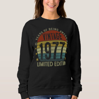 Sweatshirt 45 ans Vintage 1977 45e classique