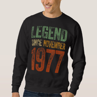Sweatshirt 45e anniversaire Novembre Né 45 ans Légende depuis