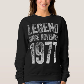 Sweatshirt 45e anniversaire Novembre Né 45 ans Légende depuis