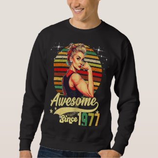 Sweatshirt 46 ans Awesome depuis 1977 46e anniversaire