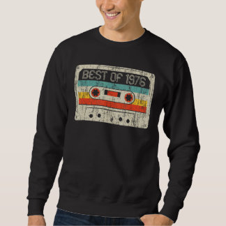 Sweatshirt 46e Anniversaire Meilleur De 1976 Bande De Cassett