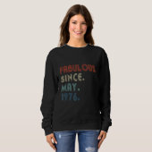 Sweatshirt 46e anniversaire vintage Femmes Hommes Fabuleux de (Devant entier)