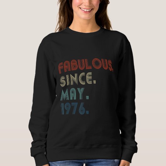 Sweatshirt 46e anniversaire vintage Femmes Hommes Fabuleux de (Devant)