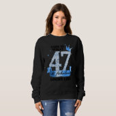 Sweatshirt 47 & Fabulous I Blue White Party Group Candid Phot (Devant entier)