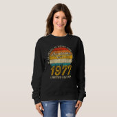Sweatshirt 48 Ans 1977 Retro Awesome 48e anniversaire Cadeau (Devant entier)