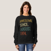 Sweatshirt 48e anniversaire 48 ans stupéfiant depuis août 197 (Devant entier)