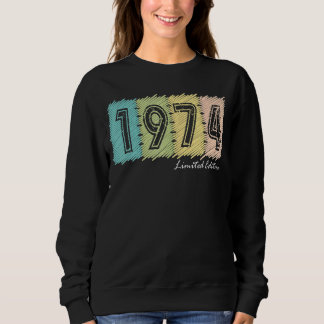 Sweatshirt 48e anniversaire Dames Mens 48 ans 1974 4