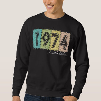 Sweatshirt 48e anniversaire Dames Mens 48 ans 1974 4