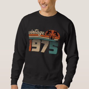 Sweatshirt 49 Ans Vintage Né En 1975 Retro 49e Naissance