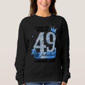 Sweatshirt 49 & Fabulous I Blue White Party Group Candid Phot (Devant)