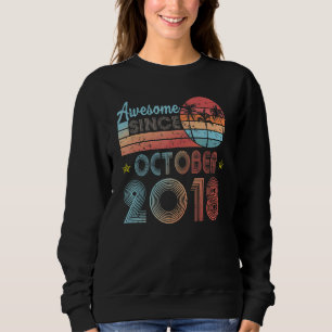 Sweatshirt 4 Ans Awesome depuis Octobre 2018 4e anniversaire