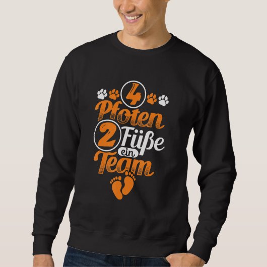 Sweatshirt 4 Balles 2 Pieds Une Équipe Porte Chien Motif (Devant)