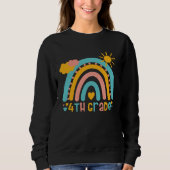 Sweatshirt 4 Grade rainbow four grader class back to school (Devant)