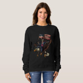 Sweatshirt 4 Juillet Abraham Lincoln Bald Eagle USA Amer (Devant entier)