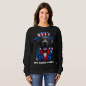 Sweatshirt 4 juillet Black Lab Dog Active (Devant entier)