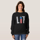 Sweatshirt 4 juillet de feux d'artifice (Devant entier)