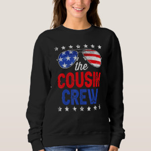 Sweatshirt 4 juillet Écran Cousin Drapeau Américain Merica P
